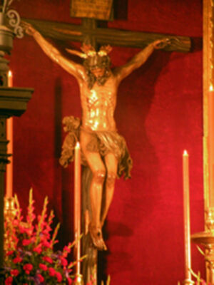 Galería del Altar del Quinario en Honor del Stmo Cristo de la Buena Muerte, de la Hermandad de la Hiniesta