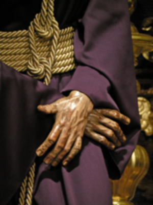 Solemne besamanos del Gran Poder en la madrugada del Sábado Pasión