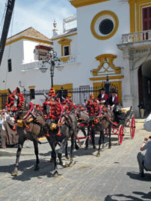 XXVII Exhibición de enganche en la Real Maestranza de Caballería de la feria de Abril.