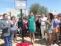 Eva González inaugurando la avenida Eva González en Alcalá de Guadaíra, Sevilla.