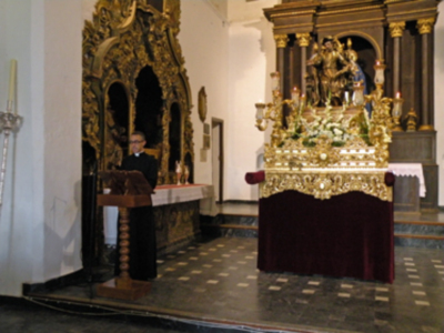 Procesión mañanera del Santo Patron San Gregorio de Osset de la localidad de Alcalá del Río