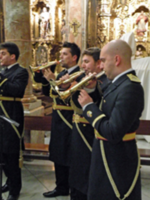 Concierto en la Hermandad de la Candelaria en sus cede de la Parroquia de San Nicolás de Bari, por la Banda de las tres Caídas