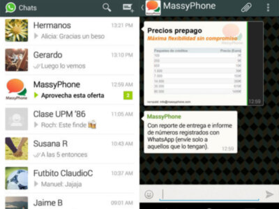 MassyPhone pone por primera vez a disposición de las pymes el servicio de ÂchatÂ mediante WhatsApp