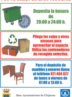 El Ayuntamiento pone en marcha una campaña de concienciación sobre el uso de los contenedores de basura(Chipiona) 
