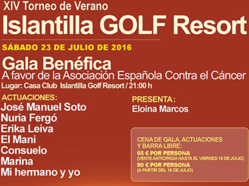 Gala benéfica contra el cáncer en Islantilla Golf Resort