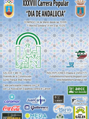 Abierto el plazo de inscripciones para la Carrera popular Día de Andalucía