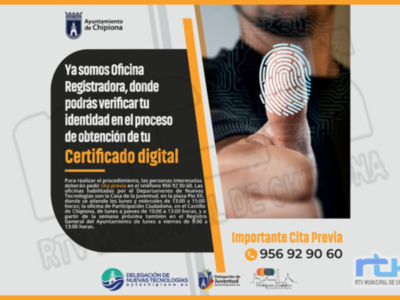 El Ayuntamiento de Chipiona habilita tres oficinas para la obtención del certificado digital y un único teléfono para cita previa