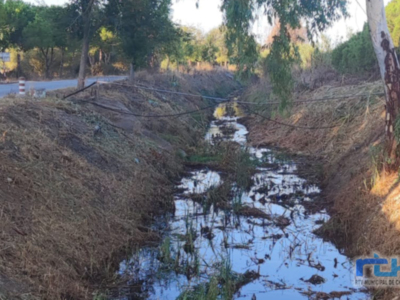 Comienzan los trabajos de limpieza del colector del pinar de Chipiona
