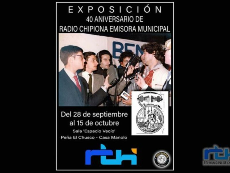 Exposición 40 Aniversario de Radio Chipiona Emisora Municipal. Del 28 de septiembre al 15 de octubre en la Sala Espacio Vacio.