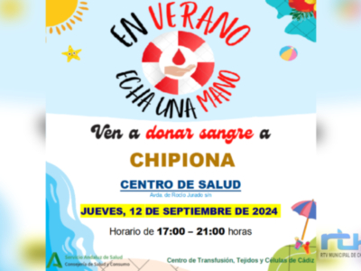 ‘En verano, echa una mano’, el próximo jueves habrá en Chipiona una nueva donación colectiva de sangre