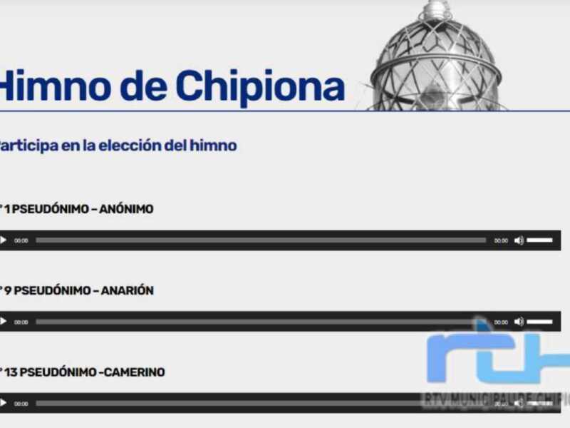 Vídeo de elección del Himno de Chipiona, con participantes anónimos y pseudónimos.