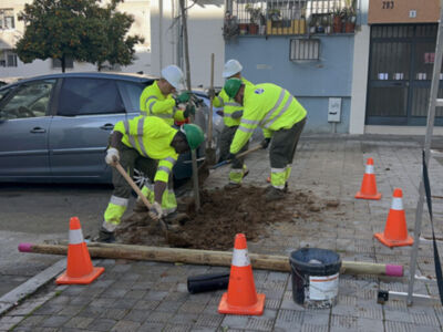 El Gobierno municipal de Sevilla avanza en la renaturalización de San Pablo–Santa Justa con nuevas actuaciones verdes