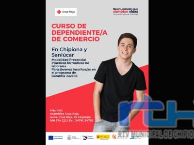 Cruz Roja lanza un curso para que jóvenes desempleados de Chipiona se formen como dependientes de comercio