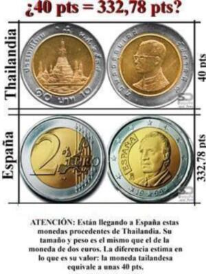 Cuidado con los euros falsos