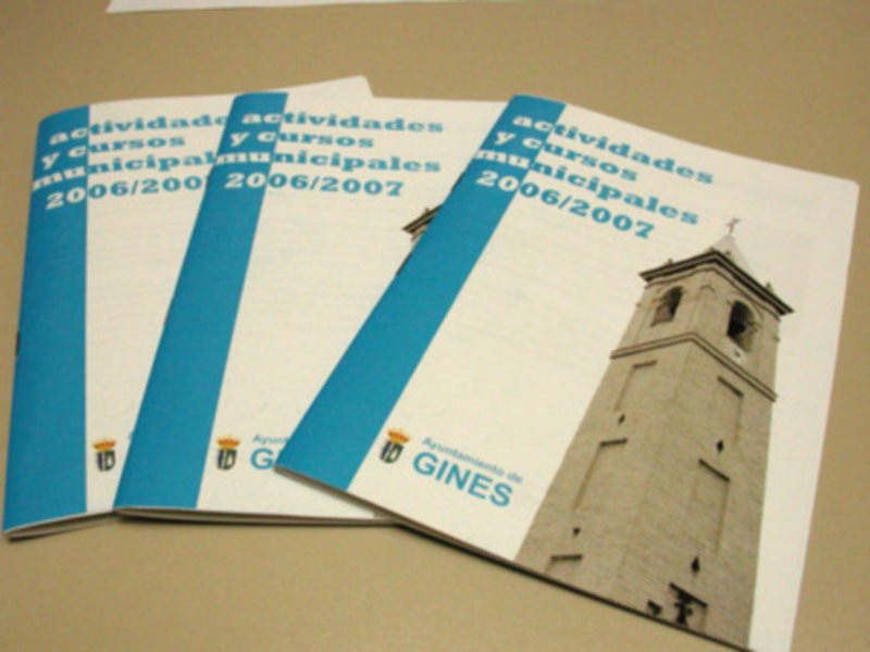 Gines: una única publicación recoge por primera vez todas las actividades y cursos municipales para el curso 2006-07