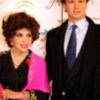 Gina Lollobrigida con su novio Javier Rigau en Sevilla