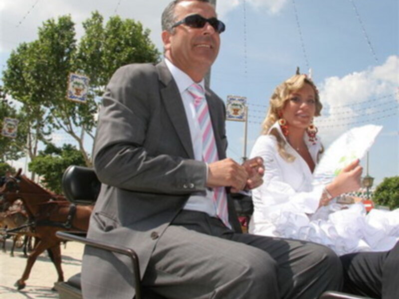 Gema Ruiz y Rafael Leflet, reconciliacion en la Feria de Sevilla