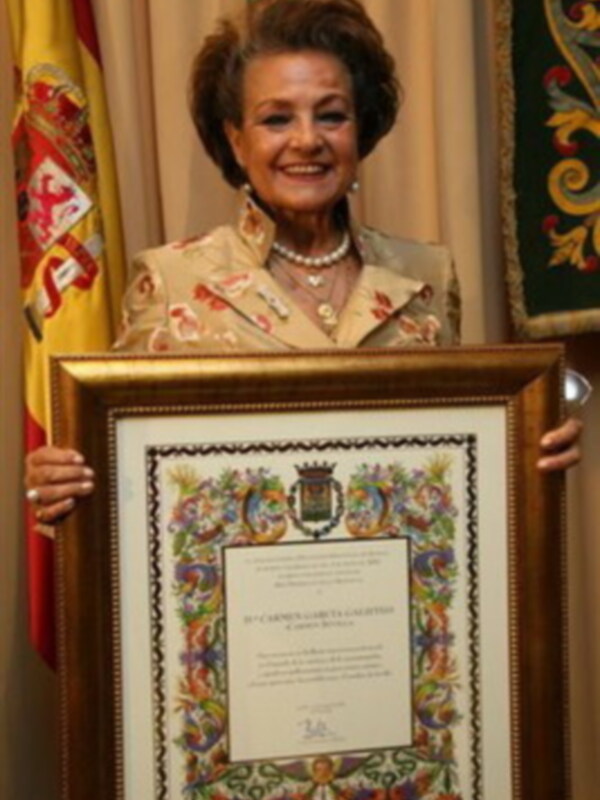Carmen Sevilla medalla de oro de la Provincia de Sevilla