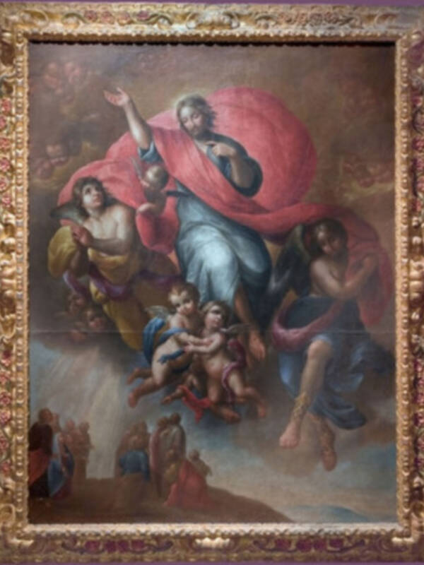 Ya está en Gines el lienzo La Ascensión de Cristo tras ser expuesto en Granada