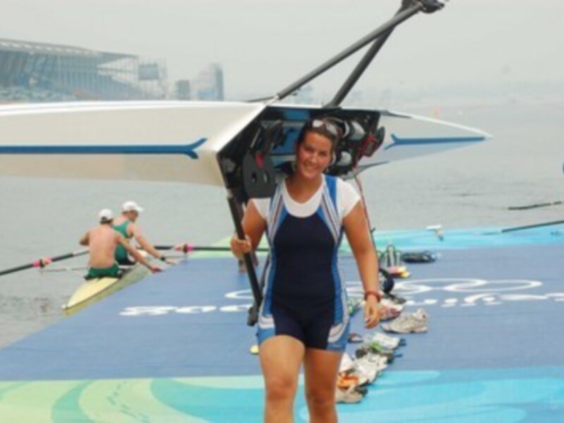 Camila Vargas, finalista en la competición de remo de los Juegos Olímpicos de Pekín