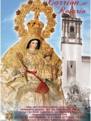 Un año más han comenzado las Fiestas del Rosario en Carrión de los Céspedes del 22 de septiembre al 7 de octubre. Declaradas de Interés Turístico de Andalucía.