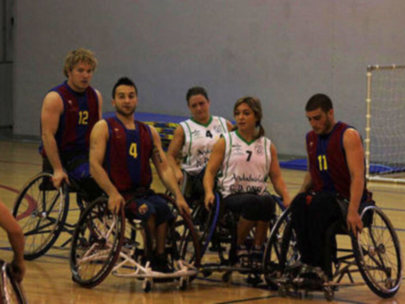 Vibrante partido entre el C.D. ONCE-Andalucía y el F.C. Barcelona