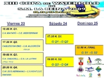 Sorteados los emparejamientos de la XIII Copa de la Reina de waterpolo