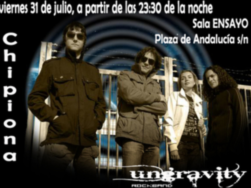 Paz de Alarcón y su banda de rock actúan hoy en Chipiona