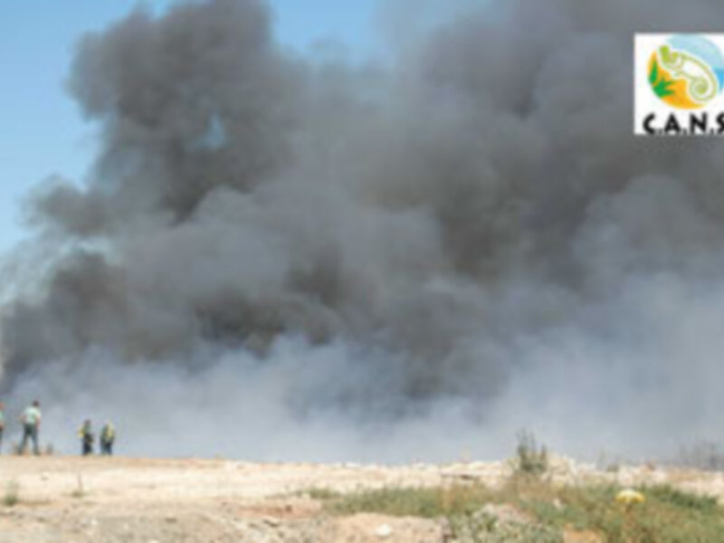 CANS denuncia por quinta vez incendios en vertedero ilegal del ayuntamiento chipionero