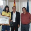 El Director General de Deportes recibe a Yurena Díaz