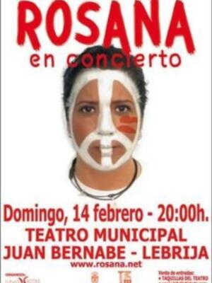 Rosana en concierto en Lebrija el 14 de febrero