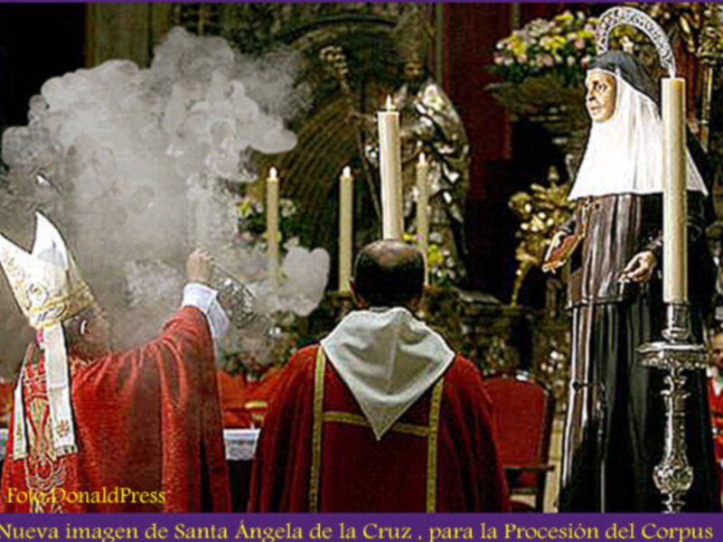 El arzobispo Monseñor Asenjo, bendijo la imagen de Santa Ángela de la Cruz que, procesionará el proximo día 3 de junio en el Corpus de Sevilla.