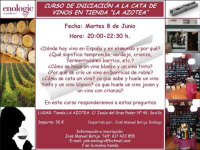 Curso de iniciación a la cata de vinos