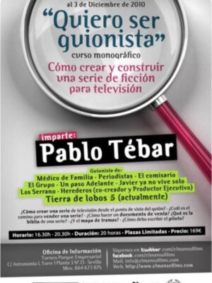 El guionista Pablo Tébar impartirá el curso de guión "Quiero ser guionista" en Elmansofilms