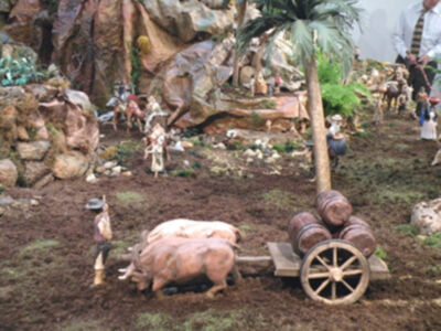 El Hogar Canario, instalo su Belén, un año mas en Sevilla