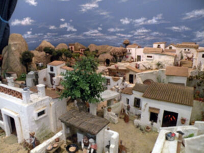 Galería del Belén del Colegio de Farmacéutico de Sevilla