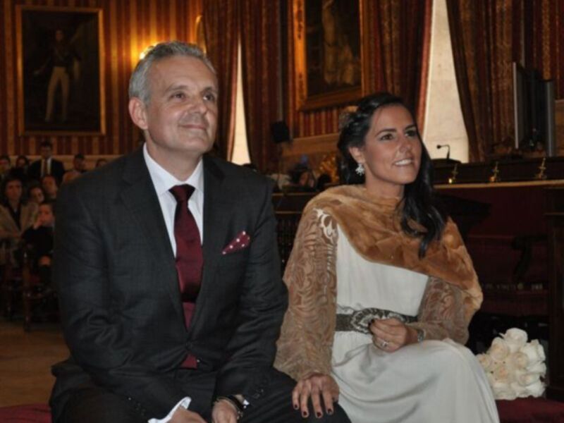 Arancha Sánchez Vicario, testigo de la boda en Sevilla del presidente de la federación española de tenis