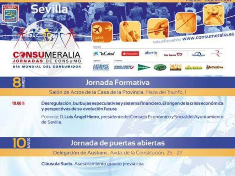 Jornadas de Consumo en Sevilla, con actividades formativas y puertas abiertas.