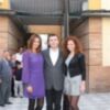 María José Suárez homenajeada por su pueblo natal acompañada de toda su familia