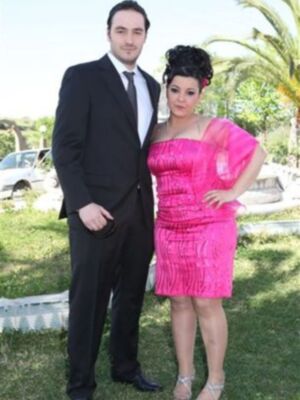 Rocío Carrasco con Fidel Albiac, espectacular en la boda de su prima Rosario