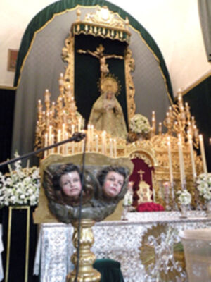 Espectacular altar de cultos de Triduo en honor a María Stma. de las Angustias Coronada de Alcalá del Río&#8207;