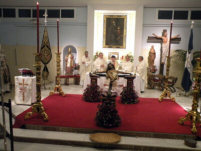 Solemne Función Eucarística con el Cristo de San Agustín en Santa Clara.