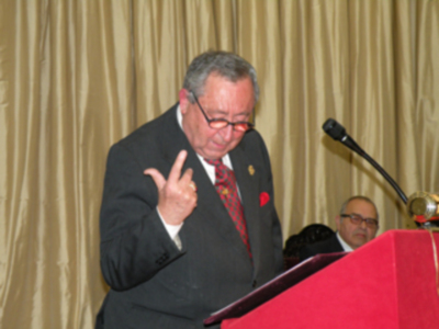 El cofrade Gabriel Solís Carvajal, pronuncio en el Ateneo Sevillano, el pregón de la Siete Palabras.