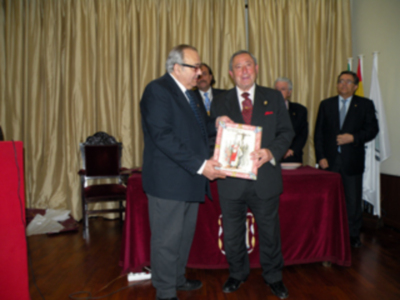 El cofrade Gabriel Solís Carvajal, pronuncio en el Ateneo Sevillano, el pregón de la Siete Palabras.