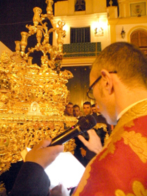 Bendición  del nuevo paso y Vía-crucis del Stmo. Cristo de la Vera-cruz de Alcalá del Rio (Sevilla)