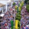 La multitudinaria Salida de las Carretas de Gines hacia el Rocío  pudo verse por primera vez en  directo en todo el mundo 