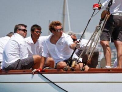 Piere Casiragui, tercer hijo de la Princesa Carolina de Mónaco y miembro de la Tripulación del Tuiga, en "la Semana Clásica de Puerto Sherry"