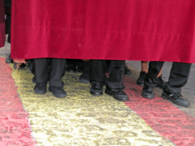 Procesión mañanera del Santo Patron San Gregorio de Osset de la localidad de Alcalá del Río