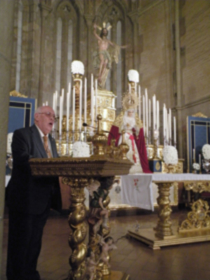 Sevilla. Antonio Melado Prado Pregono el XXVII Canto Poético a la Stma. Virgen de la Aurora. 