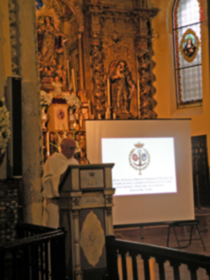 El sacerdote fray Antonio Larios Ramos (Dominico) exalto, a las Hermandades del Dulce Nombre de Jesús e inauguro el congreso en Alcalá del Río (Sevilla) 